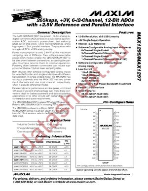 MAX1297ACEG+ datasheet  